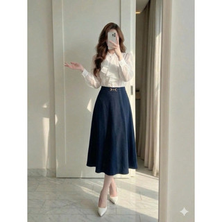Chân váy xoè dày dặn vòng cung