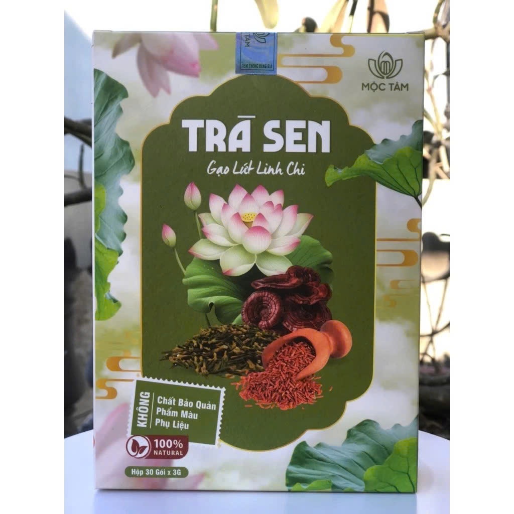 ✅ [Chính Hãng] Trà Sen Gạo Lứt Linh Chi Hộp 30 Gói ✅ Trà giảm cân giảm béo ngủ ngon tuần hoàn máu thanh nhiệt đẹp da