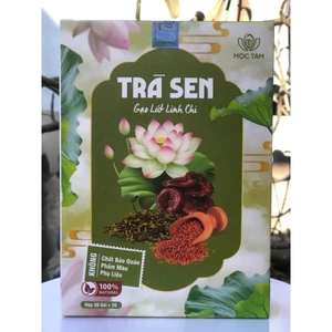 Trà Sen Gạo Lứt Linh Chi Hộp 30 Gói ✅ Trà giảm cân giảm béo ngủ ngon tuần hoàn máu thanh nhiệt đẹp da