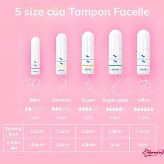 (Châu Âu) Tampon Facelle Băng Vệ Sinh Dạng Ống Tiện Lợi Nhập Khẩu Đức An Toàn