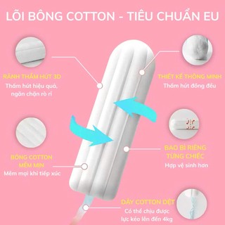 (Châu Âu) Tampon Facelle Băng Vệ Sinh Dạng Ống Tiện Lợi Nhập Khẩu Đức An Toàn
