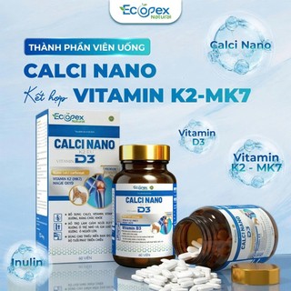 CANXI NANO D3 - Viên Uống Bổ Sung Canxi, Hỗ Trợ Tăng Chiều Cao, Giúp Xương Chắc Khỏe
