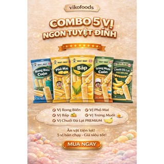 COMBO 5 GÓI BÁNH GẠO CUỘN WANT WANT - GÓI 180GR [DATE MỚI]