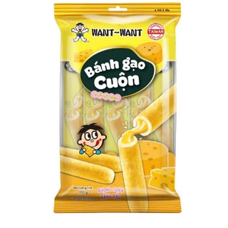 COMBO 5 GÓI BÁNH GẠO CUỘN WANT WANT - GÓI 180GR [DATE MỚI]