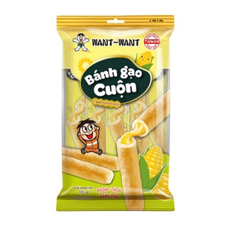 COMBO 5 GÓI BÁNH GẠO CUỘN WANT WANT - GÓI 180GR [DATE MỚI]
