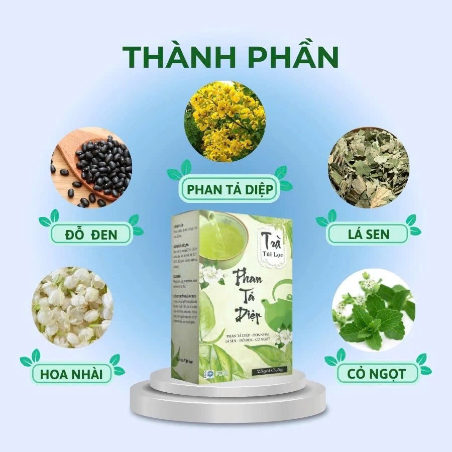 ✅ [Chính Hãng] Trà Phan Tả Diệp Hộp 25 Gói ✅ Trà giảm cân giảm béo nhanh nhuận tràng hết táo bón thanh nhiệt giải độc