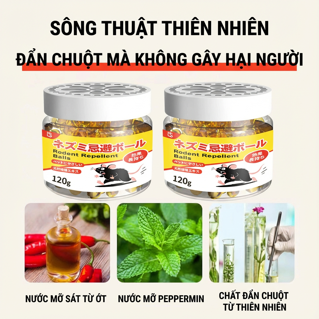 Công nghệ Nhật Bản - gel đuổi chuột - sáp đuổi chuột, hiệu quả nhanh thấy rõ - mua 1 tặng 1 120g