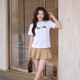 Áo Thun Nam Nữ Thêu Ngựa GUNO Trơn Màu Co Dãn 4 Chiều Thoáng Mát 26AG06/AB11