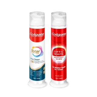[KOLxColgate][MỚI] Bộ 2 kem đánh răng Colgate vòi nhấn thông minh,khóa chân không hạn chế tiếp xúc vi khuẩn 130g