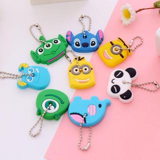 Bọc Chìa Khóa Silicon Hình Thú Cute Set 5 – Chống Trầy, Dễ Phân Biệt, Kèm Dây Bi Inox