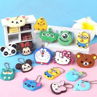 Bọc Chìa Khóa Silicon Hình Thú Cute Set 5 – Chống Trầy, Dễ Phân Biệt, Kèm Dây Bi Inox