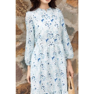 SWANLAKE | Váy Đầm Nữ Suông Maxi Đuôi Cá Hè Vải Cotton Thêu Đục Lỗ In Hoa Đi Biển Du Lịch D12394