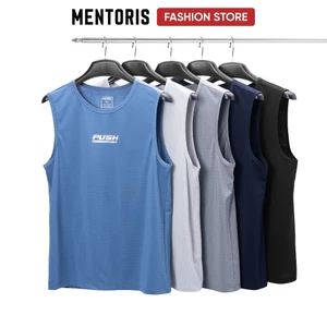 Combo 2 Áo TankTop Mentoris Thun Lạnh Cao Cấp, Áo Ba Lỗ Co Giãn Thoải Mái Vận Động Thể Thao CB2MTT02