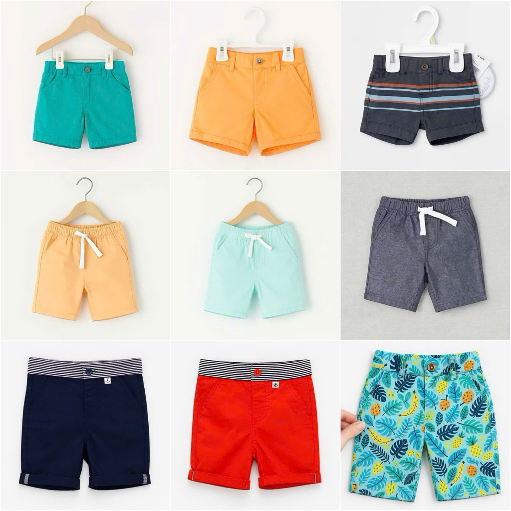 Quần Đùi Bé Trai 3M–4Y Xuất Dư – Quần Short Bé Trai Đi Biển Mềm Mát F0820 F0016 E0426 L080 B031 C1850