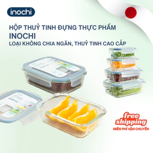 Hộp thuỷ tinh bảo quản thực phẩm Nikko Inochi chịu nhiệt - Loại chữ nhật không ngăn