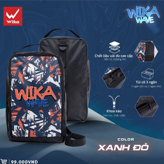 Túi thể thao đeo chéo WIKA WAVE, chất liệu vải dù cao cấp, mặt trái có lớp vải chống thấm nước.