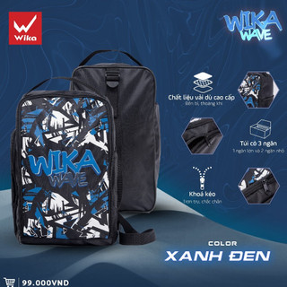 Túi thể thao đeo chéo WIKA WAVE, chất liệu vải dù cao cấp, mặt trái có lớp vải chống thấm nước.