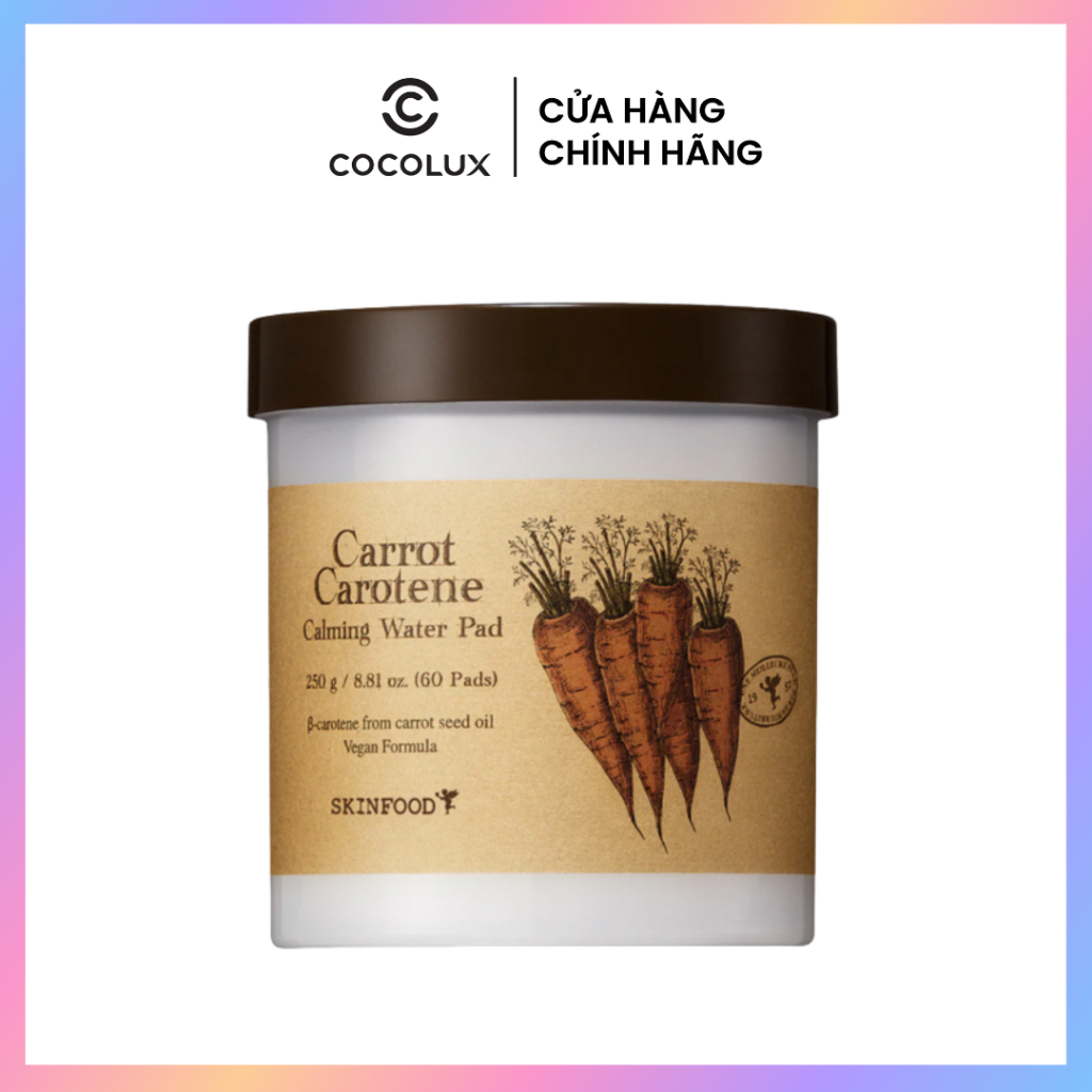 Toner Pad Chiết Xuất Cà Rốt Làm Dịu Mát Làn Da Carrot Carotene Calming Water Pad