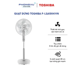 Quạt Đứng Toshiba F-LSA10(H)VN - Điều Khiển Từ Xa, Động Cơ Bền Bỉ, Gió Êm, Tiết Kiệm Điện - Bảo hành 12 Tháng