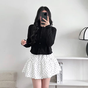 Chân Váy Nữ BABEE Dáng Bí Ngắn Xòe Đính Nơ Họa Tiết Chấm Bi Xinh Xắn Dễ Thương Phong Cách Hàn Quốc