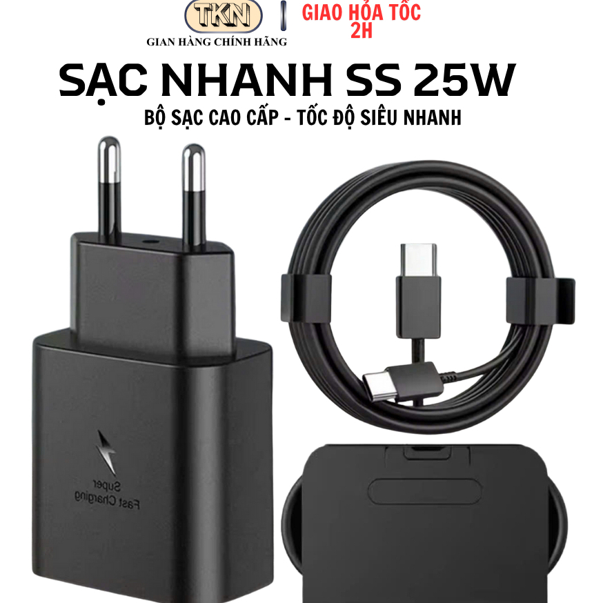 Bộ Sạc Nhanh 25w Bản Cao Cấp Chính Hãng TKN Cam Kết Sạc Nhanh Bảo hành 12 tháng.