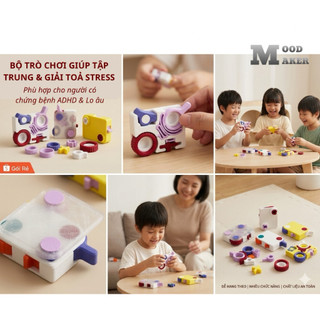 Khối Fidget Giúp Tập Trung & Giải Tỏa Căng Thẳng Cho Trẻ ADHD/Stress|Fidget Cube For ADHD Focus & Stress Relief For Kids