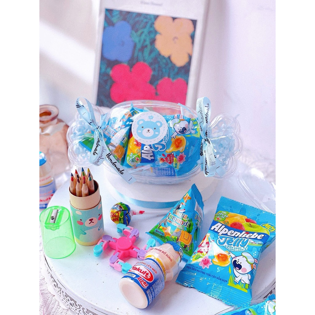 Set 10 Hộp Nhựa Hình Kẹo Dễ Thương – Đựng Bánh Mousse, Tiramisu, Trái Cây, Kẹo Handmade