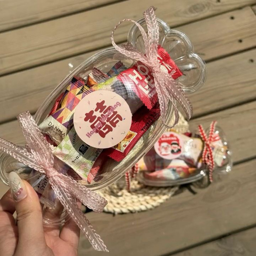 Set 10 Hộp Nhựa Hình Kẹo Dễ Thương – Đựng Bánh Mousse, Tiramisu, Trái Cây, Kẹo Handmade