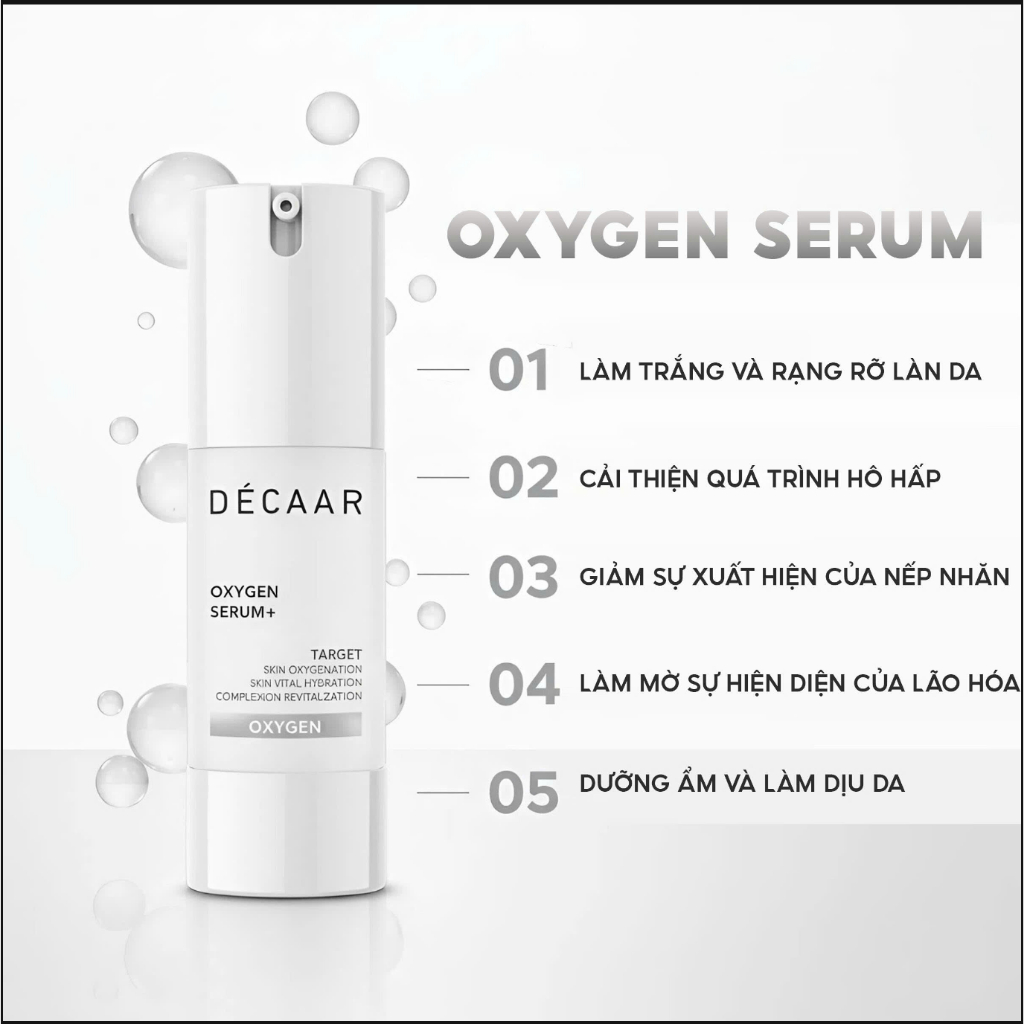 Serum Décaar Oxygen Thương Hiệu Pháp Phục Hồi, Dưỡng Ẩm Da Cao Cấp Dẫn Xuất Oxy Trực Tiếp Vào Da Lọ 30ml