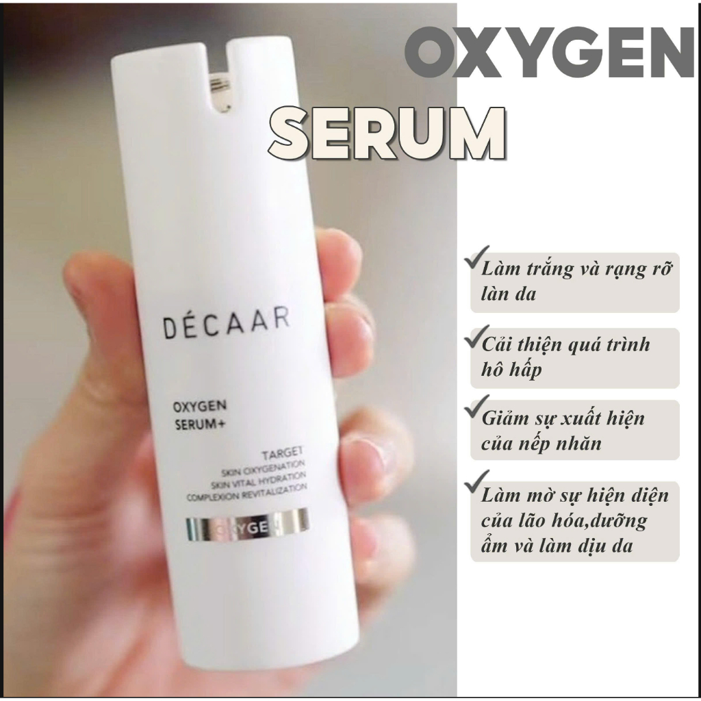 Serum Décaar Oxygen Thương Hiệu Pháp Phục Hồi, Dưỡng Ẩm Da Cao Cấp Dẫn Xuất Oxy Trực Tiếp Vào Da Lọ 30ml