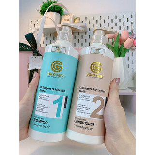 Gội Xả Goldcent 800ml Collagen Keratin Biotin – Thơm Lâu 72H, Kích Mọc Tóc, Giảm Gàu Ngứa, Phục Hồi Tóc Hư Tổn