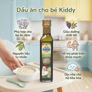 Dầu Kiddy Ăn Dặm Cho Bé – Bổ Sung DHA, Omega 3-6-9 Giúp Bé Tăng Cân, Phát Triển Não Bộ