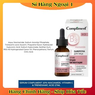 Serum Tinh chất Dưỡng Da Compliment B3 Anti-wrinkle Đều Màu, Kiềm Dầu, Dưỡng Ẩm, Trắng Sáng 27ml của Nga