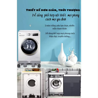 Chân Đế Máy Giặt , Tủ Lạnh ErgoTek 8 Trụ 4 Bánh Xe Giảm Rung Giảm Chấn Chính Hãng