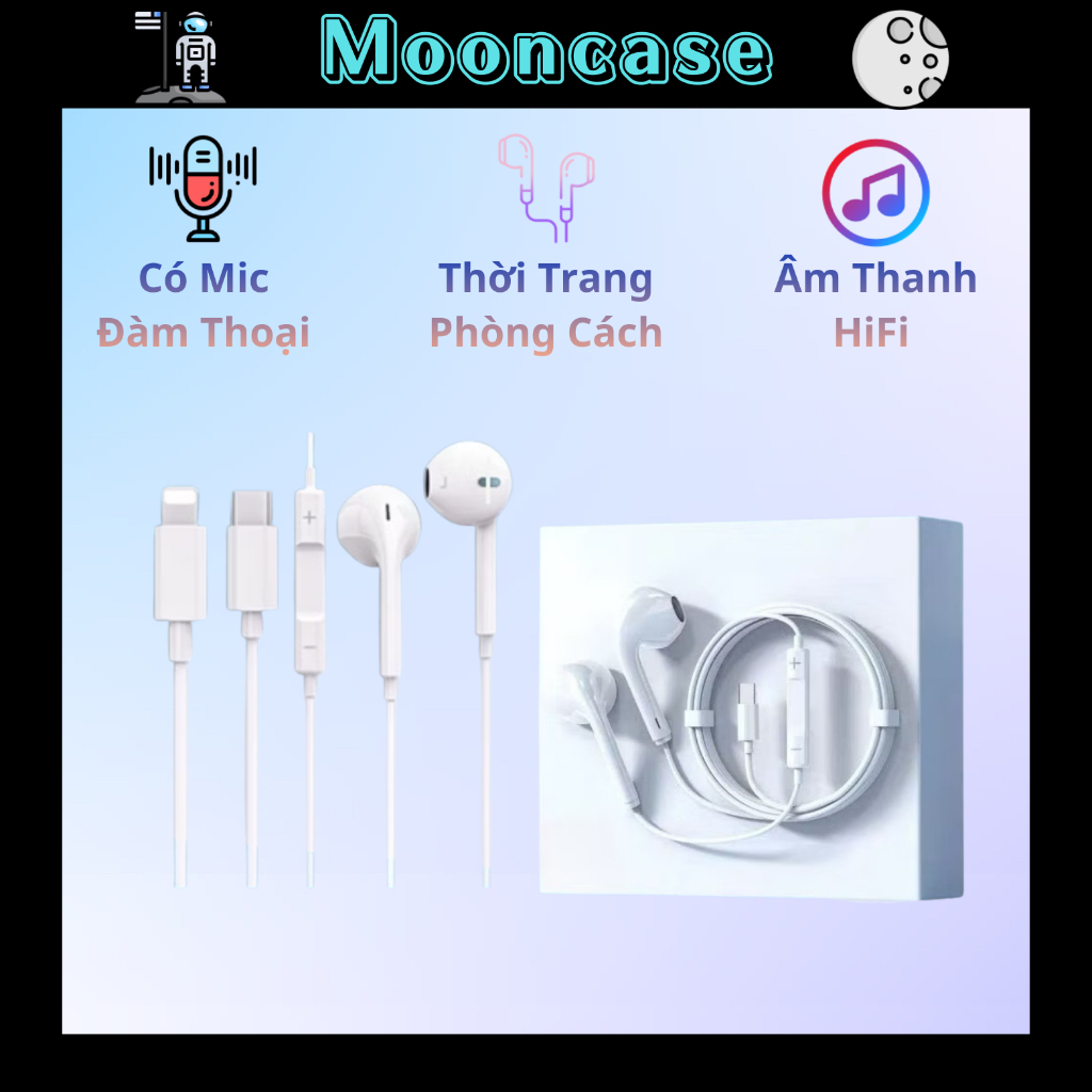 Tai Nghe Dây Bluetooth Có Mic Đàm Thoại Bass Sâu Âm Thanh HiFi Dành Cho 7/8/xsmax/11/12/13/14/15/16/17/promax/plus