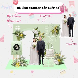 Quà tặng mô hình standee đám cưới, Mô hình decor trang trí đám cưới