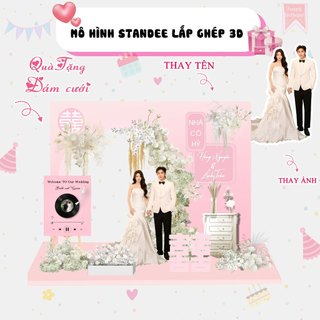 Quà tặng mô hình standee đám cưới, Mô hình decor trang trí đám cưới