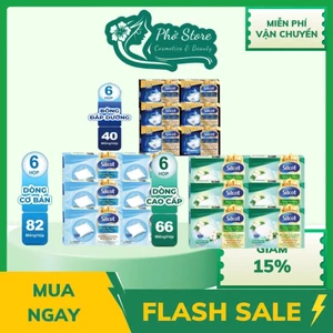 Bộ 6 hộp Bông tẩy trang Silcot Cơ Bản 82 Miếng, Cao Cấp 66 Miếng, Đắp Dưỡng 40 Miếng/ Hộp