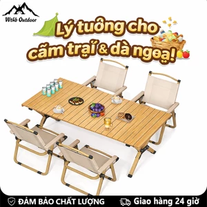 WTHB Outdoor Bàn gấp gọn camping, Siêu bền & Chịu nhiệt & Kháng ăn mòn - Lý Tưởng cho dã ngoại, cắm trại, câu cá