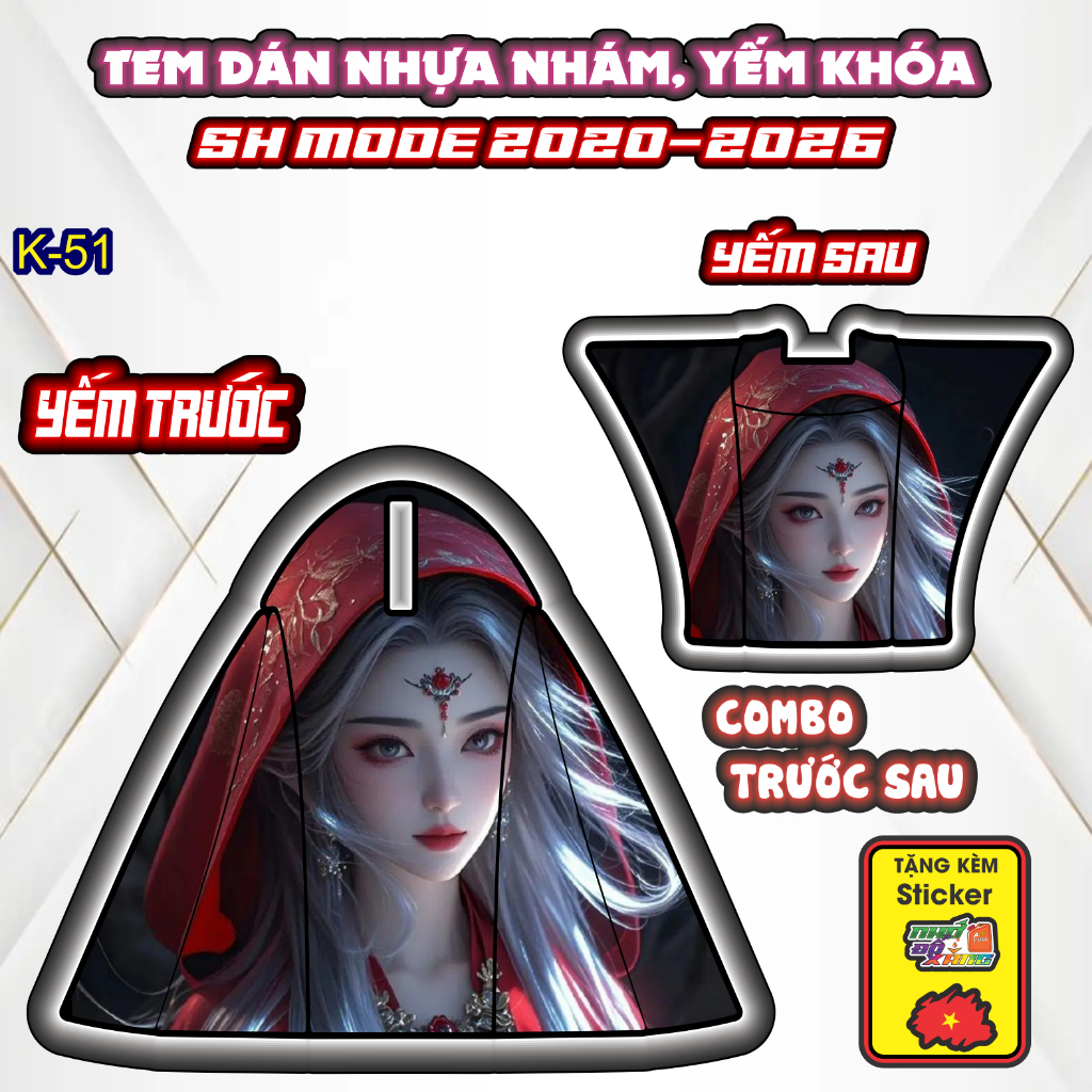 [Xả Kho] Tem Dán Nhựa Nhám SH MODE 2020-2026 Giá Sỉ - Sticker Trang Trí Xe Máy Chống Bay Màu.