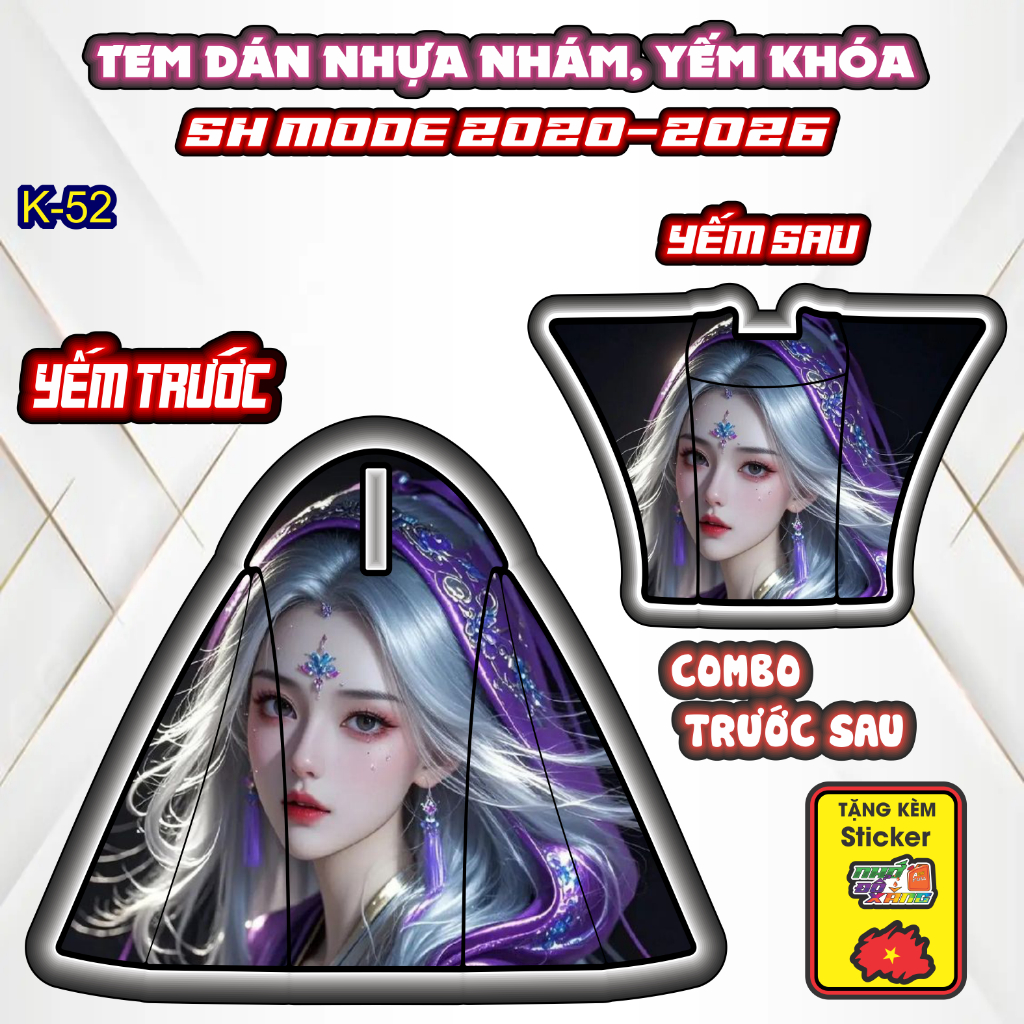 [Xả Kho] Tem Dán Nhựa Nhám SH MODE 2020-2026 Giá Sỉ - Sticker Trang Trí Xe Máy Chống Bay Màu.