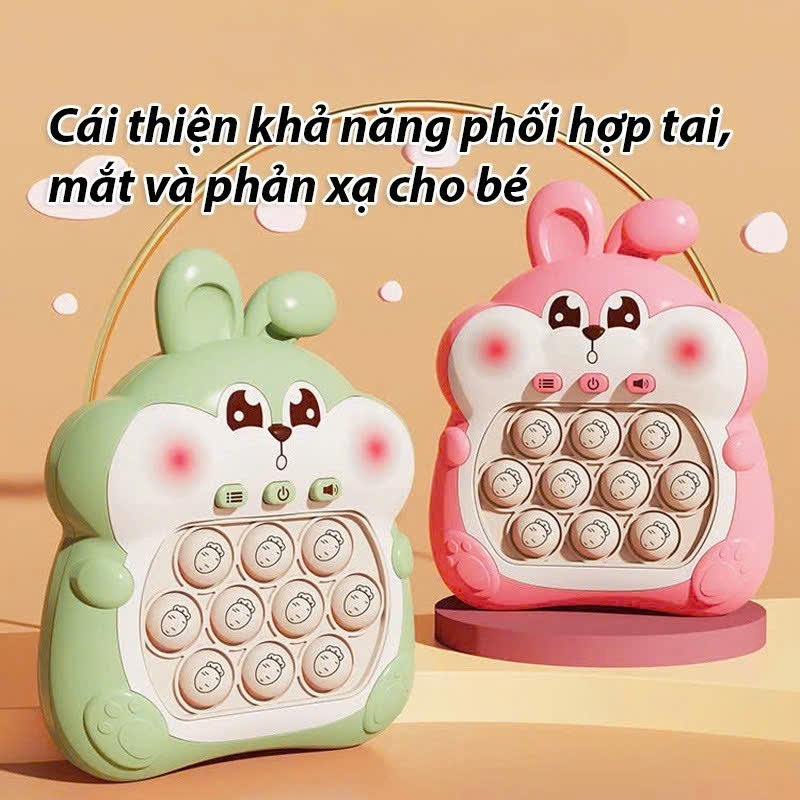 Pop It Điện Tử Cho Bé Có Nhạc & Đèn LED – Đồ Chơi Xả Stress, Luyện Phản Xạ