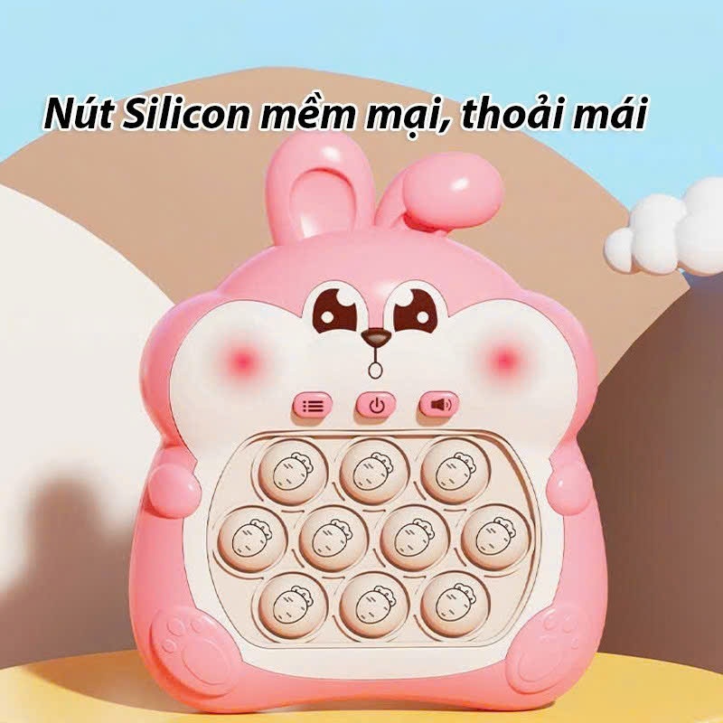 Pop It Điện Tử Cho Bé Có Nhạc & Đèn LED – Đồ Chơi Xả Stress, Luyện Phản Xạ