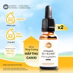 Combo Tiết Kiệm 2 chai Vitamin D3K2 Sunday Natural 20ml - Bổ sung vitamin hỗ trợ hấp thụ canxi tốt hơn - chay thường — ảnh 2
