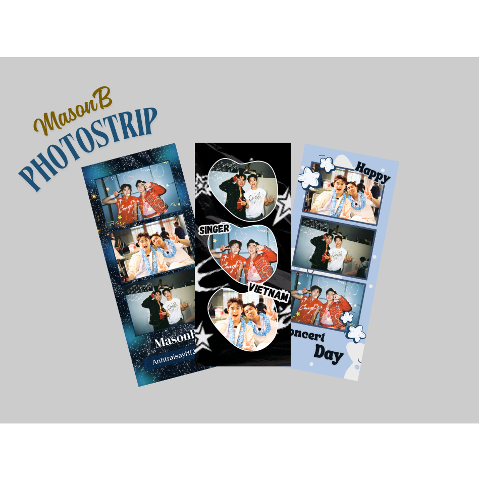 COMBO 2 PHOTOSTRIP MASONB otp anh trai say hi 2025 - atsh 2025 CôngB - Mason Nguyễn
