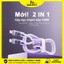 100W Dây sạc 2 in 1 Type C Cáp sạc siêu nhanh trong suốt 2 trong 1 ,Có đèn led Cáp dữ liệu Hợp kim dệt nylon IP 8-17Max