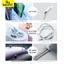 100W Dây sạc 2 in 1 Type C Cáp sạc siêu nhanh trong suốt 2 trong 1 ,Có đèn led Cáp dữ liệu Hợp kim dệt nylon IP 8-17Max