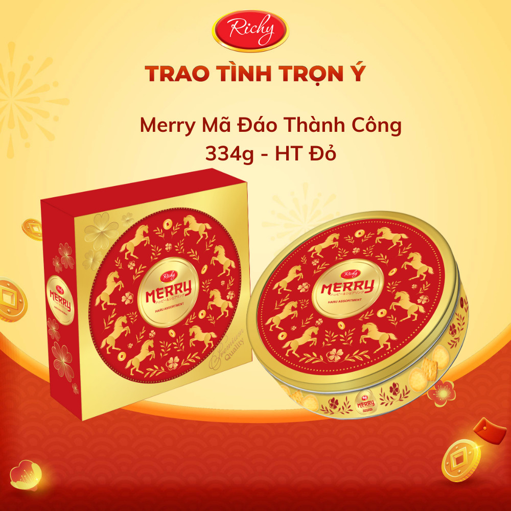 Bánh Hộp Thiếc Merry Nhật Hàng Chuẩn 333g ( Kèm Túi Xách ) [Mã Đáo ...