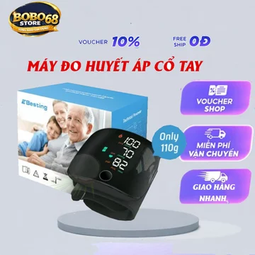 Máy Đo Huyết Áp Màn Hình LED Đọc Kết Quả Bằng Tiếng Việt-Máy Đo Huyết Áp Cổ Tay Độ Chính Xác Cao