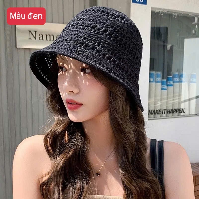 MŨ CÓI/LEN ĐAN BUCKET PHONG CÁCH HÀN QUỐC - PHỤ KIỆN "SỐNG ẢO" CỰC CHILL